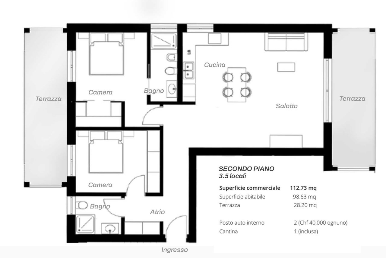 Immagine 4 , Wohnung zu verkaufen, 6987 Caslano