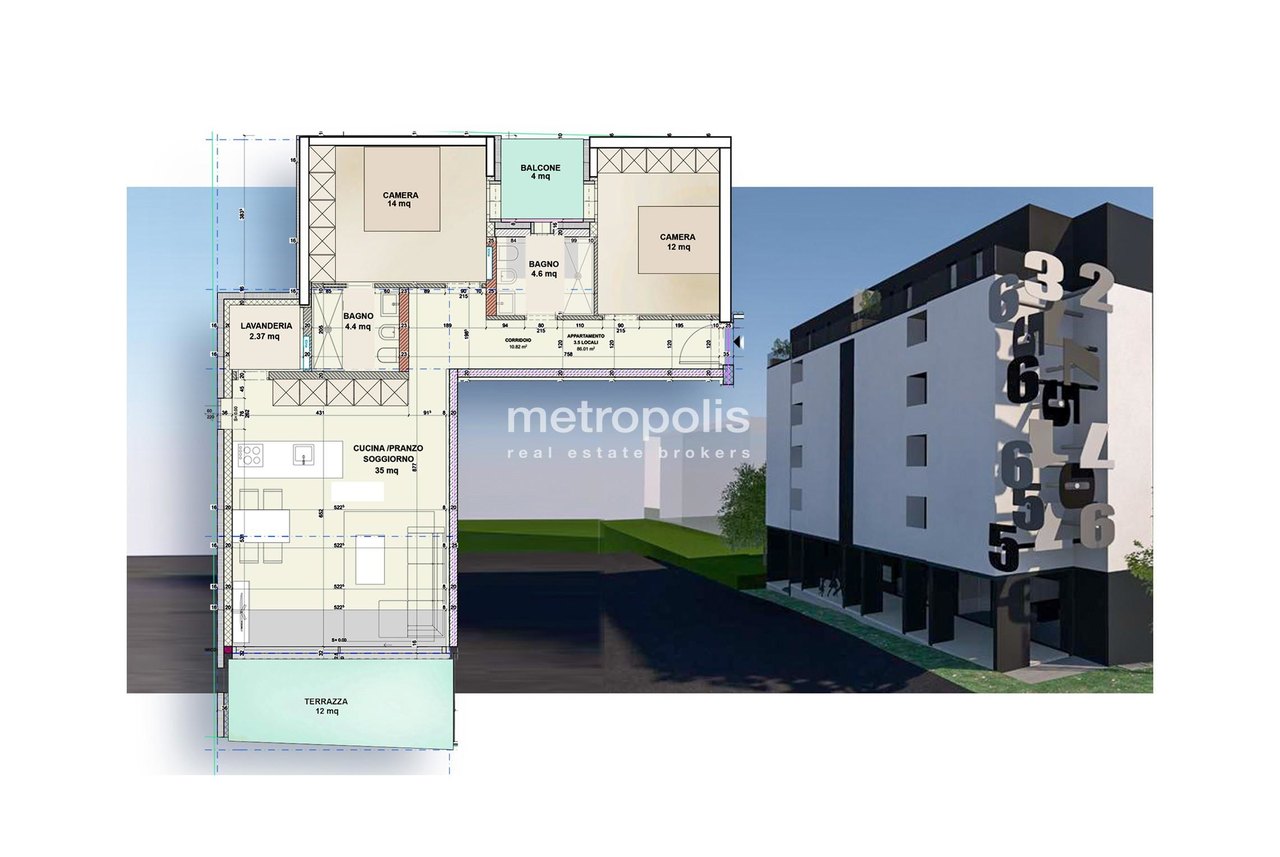 Immagine 1 , Wohnung zu verkaufen, 6900 Massagno