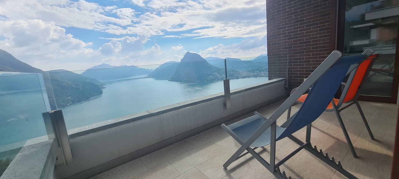 Balcone , Wohnung zu vermieten, 6974 Aldesago