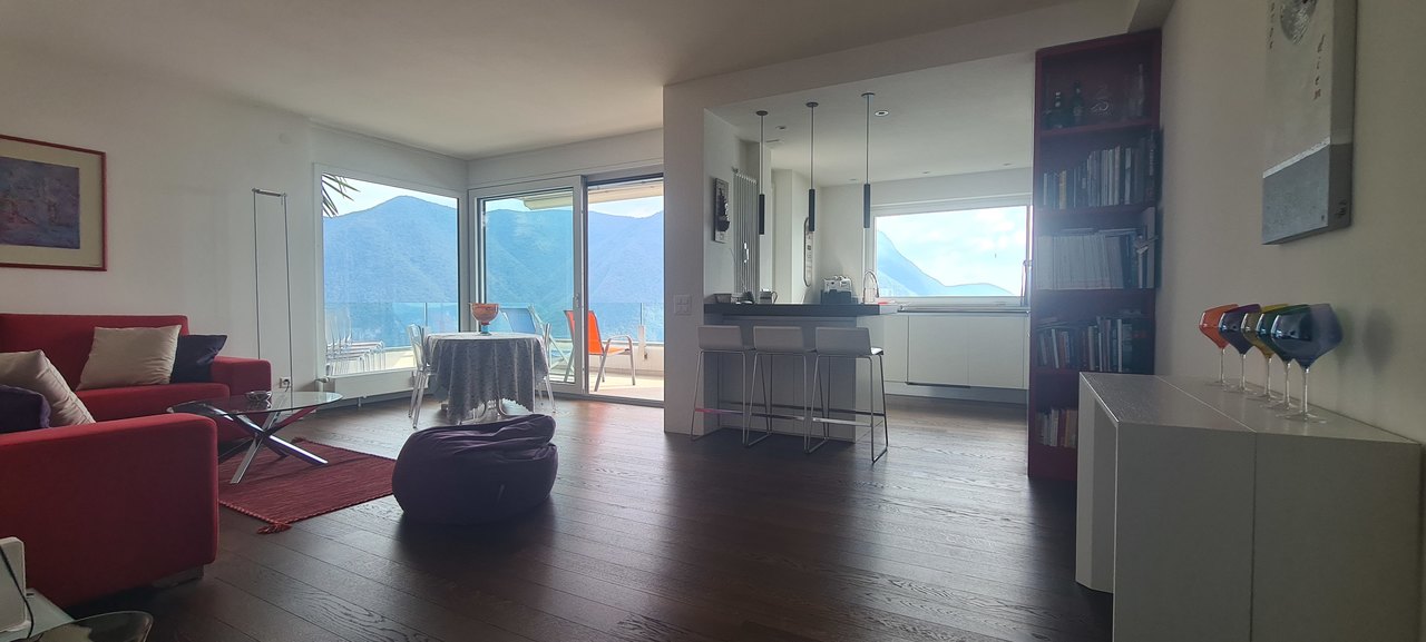 Soggiorno , Wohnung zu vermieten, 6974 Aldesago