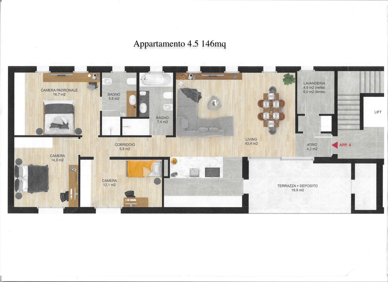 Immagine 4 , Wohnung zu verkaufen, 6983 Magliaso