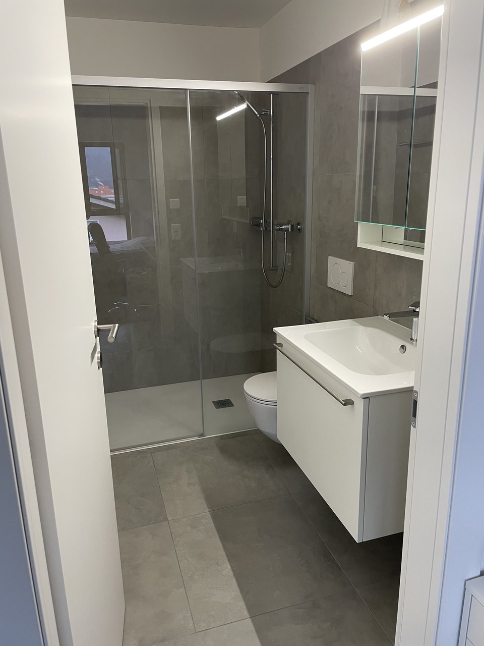 Servizio con box doccia , Wohnung zu vermieten, 6963 Pregassona