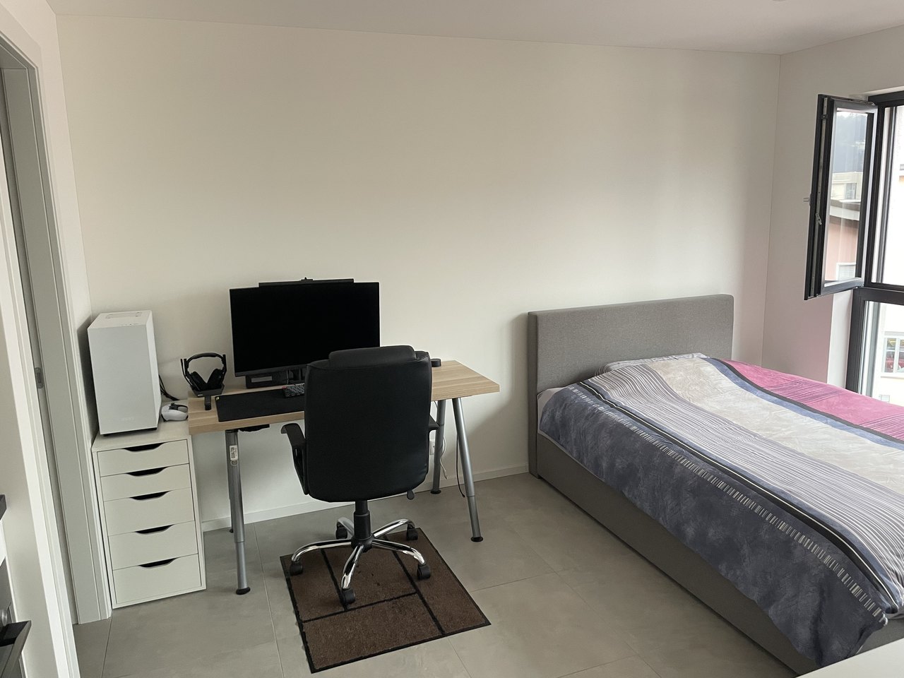 Soggiorno/camera , Wohnung zu vermieten, 6963 Pregassona