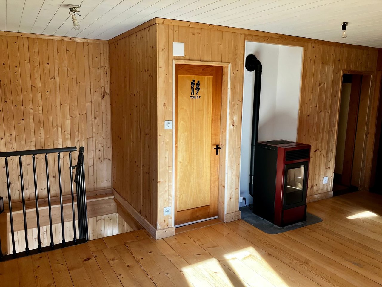 soggiorno P1 con pellet , Casa affitto, 6773 Prato (Leventina)